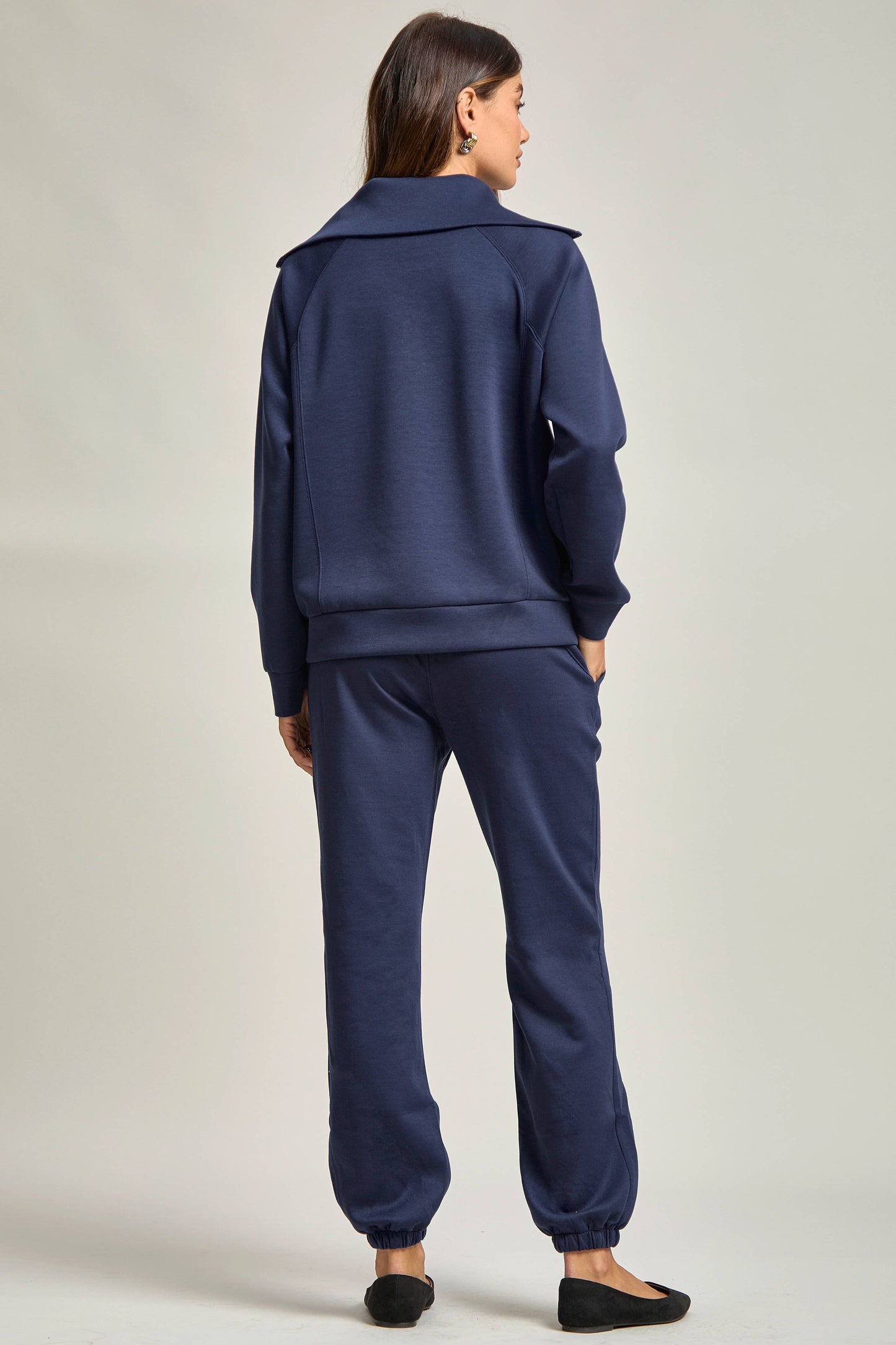 Quarter Zip Pullover + Jogger Modal Travel Set: Lavender / M