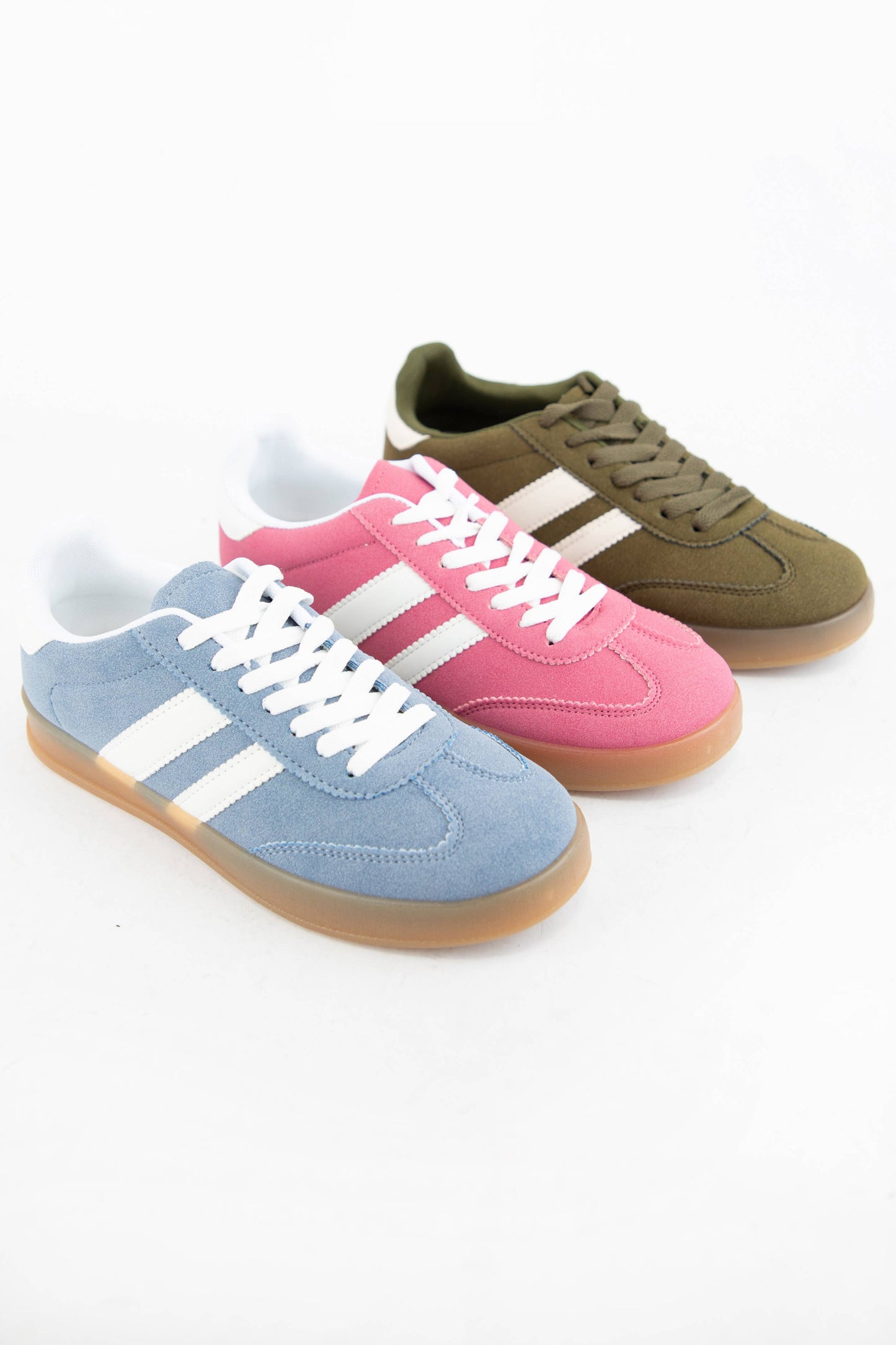 DEER-09 COLORFUL SUEDE SNEAKERS: WHITE RED / B18