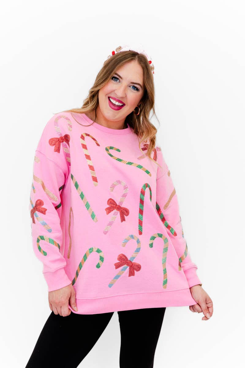 Merry Mint Sparkle Sweatshirt: Baby Blue / L/XL