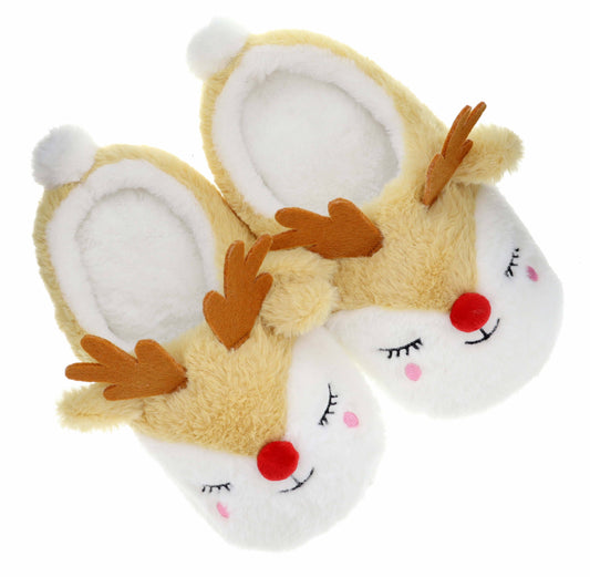 Kids Reindeer Closed Toe Slipper