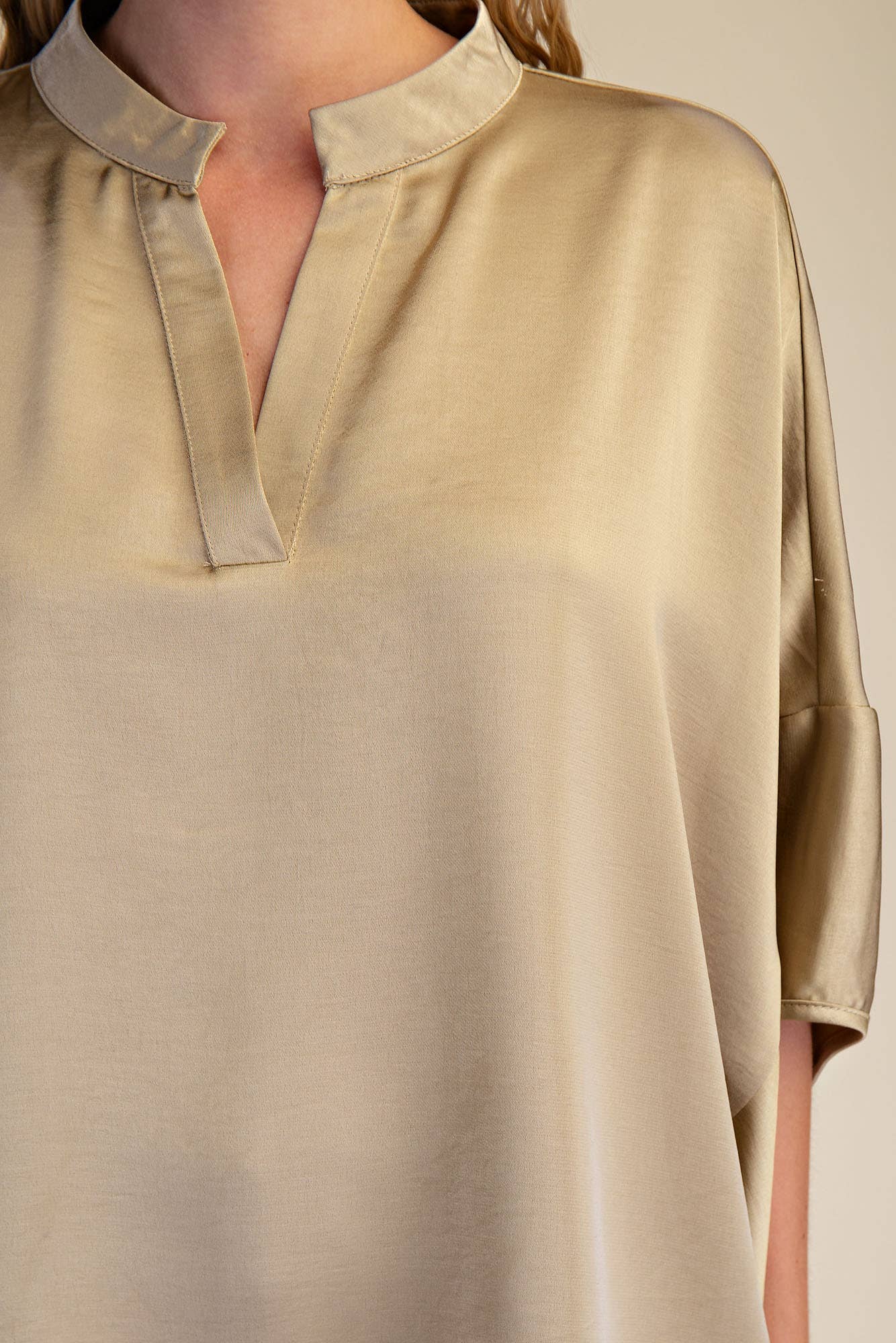 Dropped Shoulder Top: Navy / S