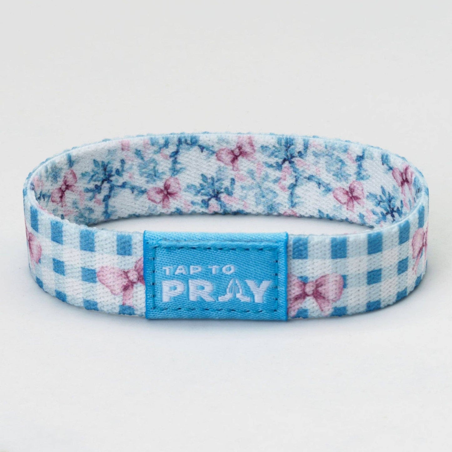 Tap To Pray® Wristband – Blue Belle: Extra Large