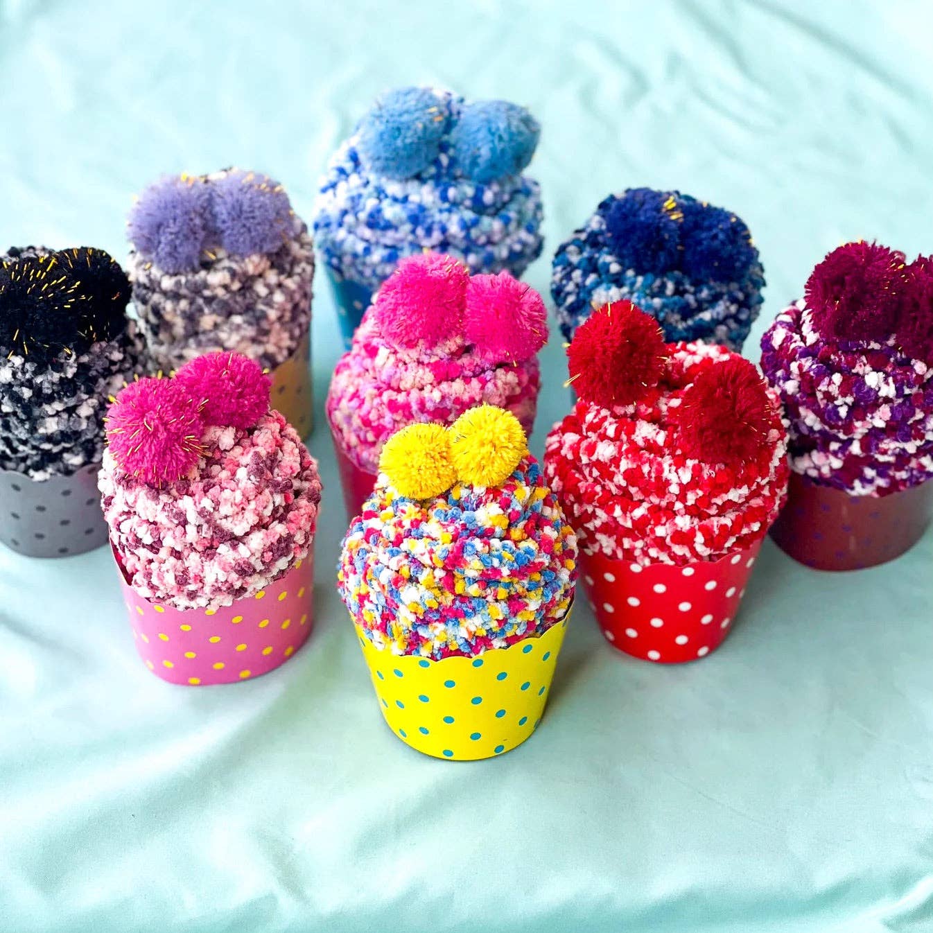 Cozy Cupcake Socks | 9 Colors: Blue (Plain)