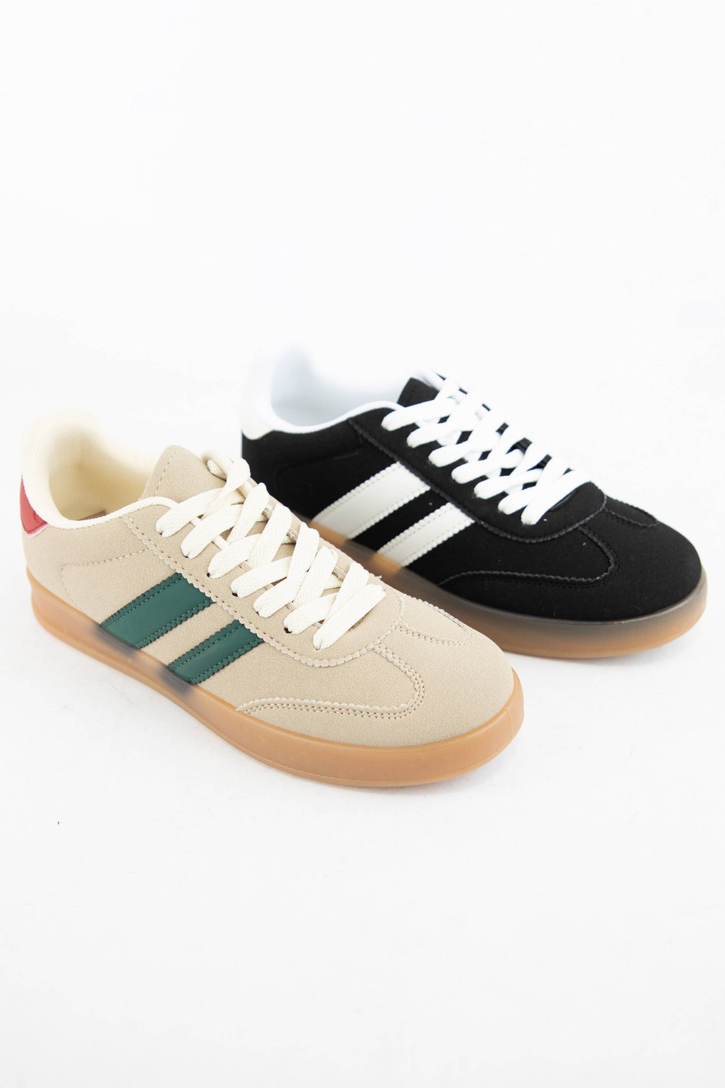 DEER-09 COLORFUL SUEDE SNEAKERS: WHITE RED / B18
