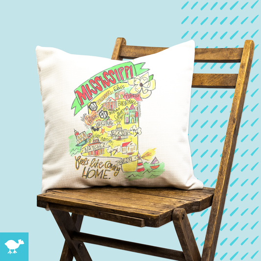 Your State "Roadmap" Pillow: 18"x18" / Pillow