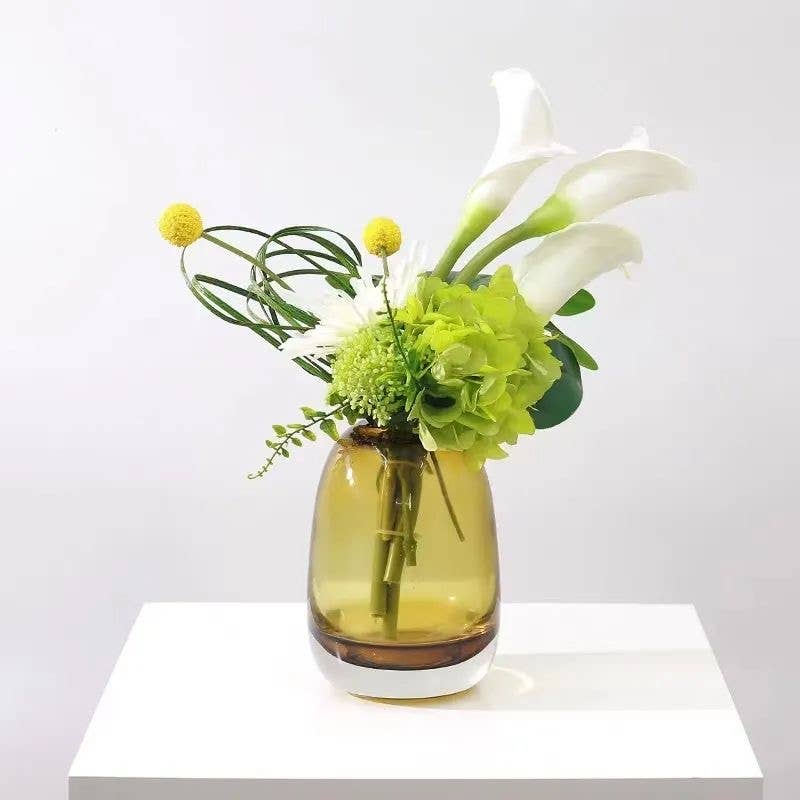 24"Long Premium Lifelike Real Touch Artificial Calla lily: Soft white