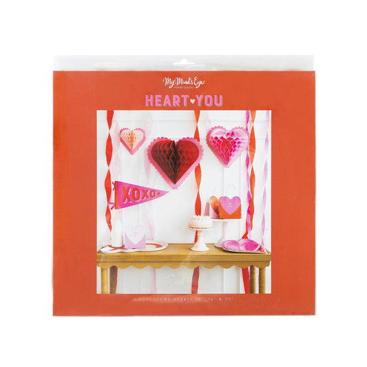 VAL1004 - Heart You Honeycomb Hanging Hearts