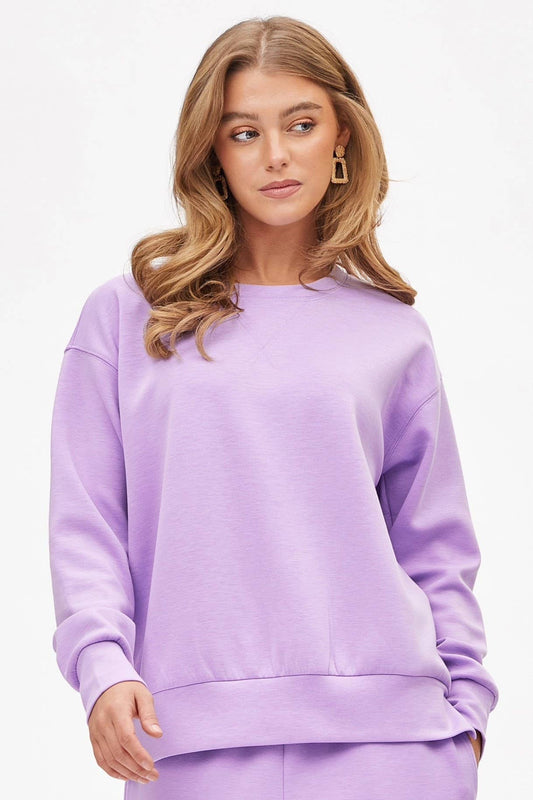 Crew Neck Pullover + Jogger Set TRVSET-MALIBU: LILAC / M
