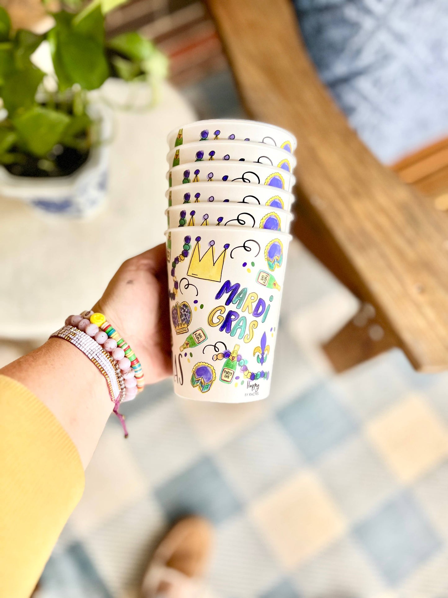 Mardi Gras Reusable Cups, gifts, tailgate, party cups