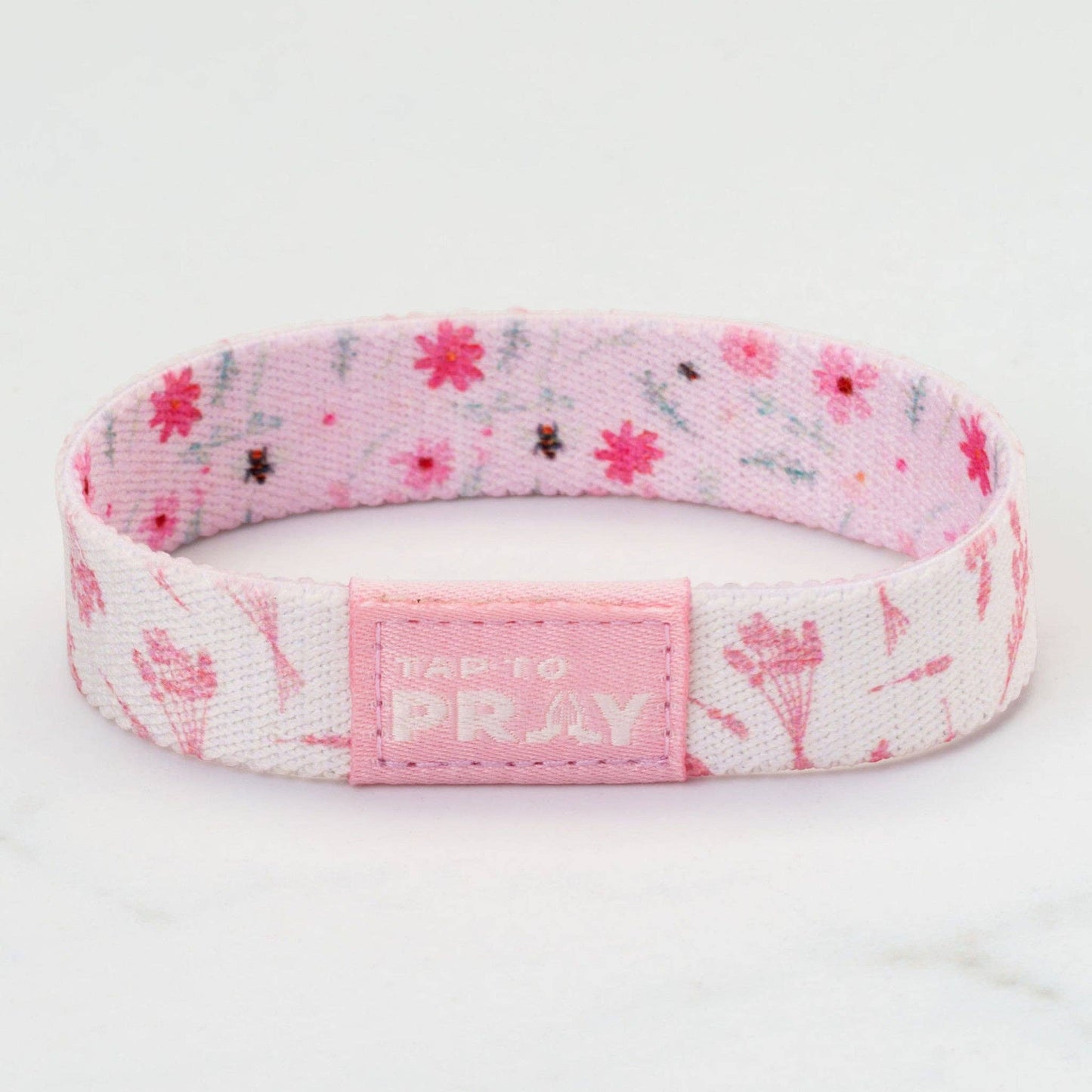 Tap To Pray® Wristband –  Meadows - Pink: Extra Large
