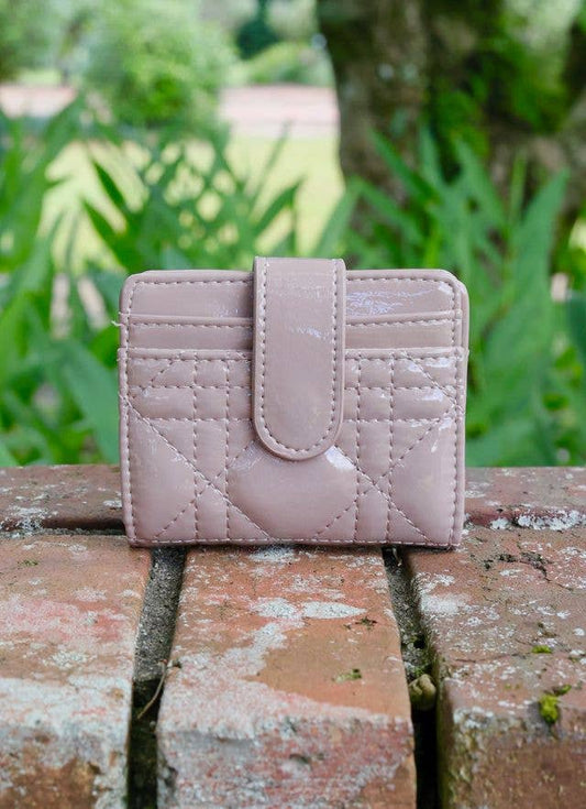 Tate Card Holder Wallet TAUPE PATENT LQ: Default