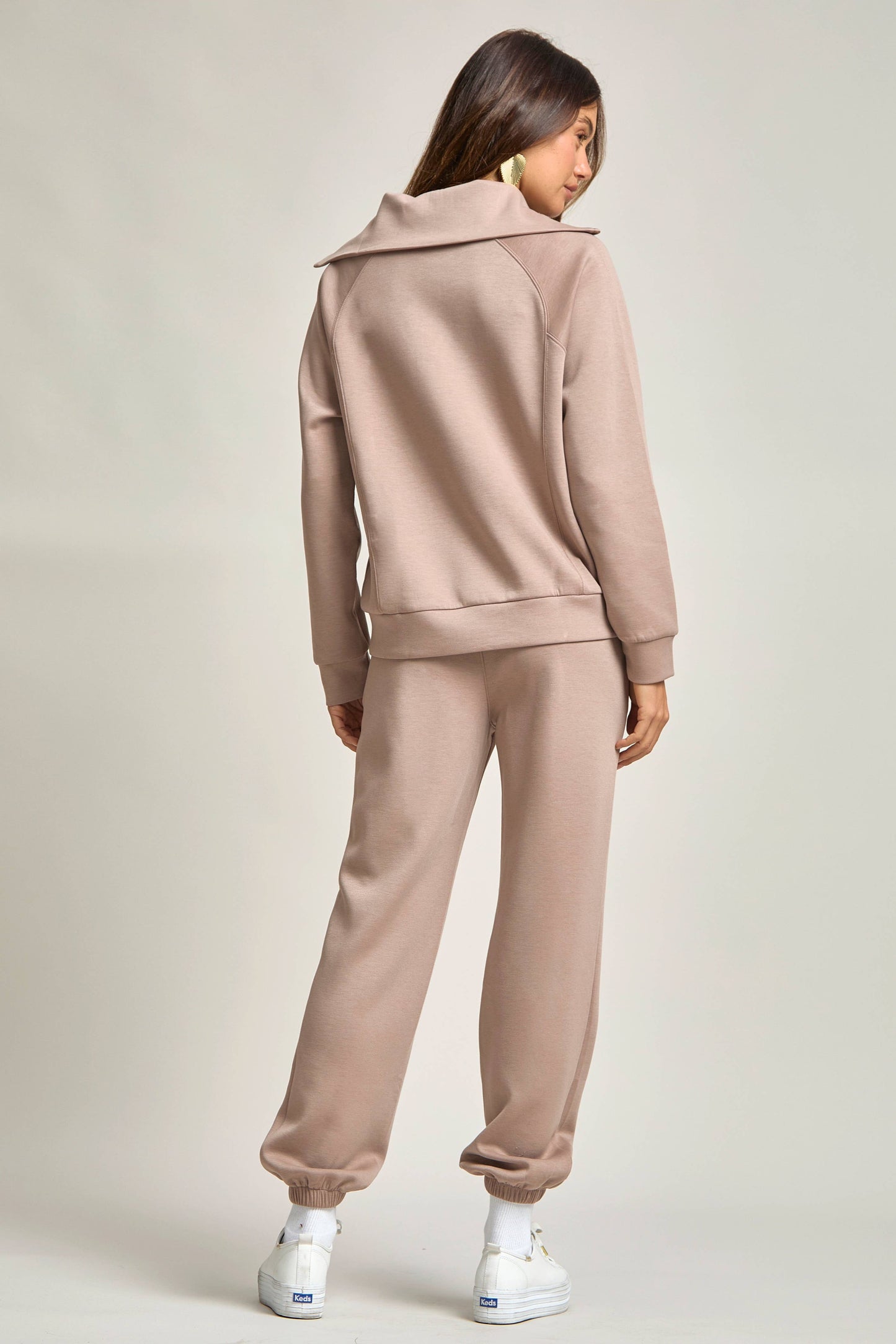 Quarter Zip Pullover + Jogger Modal Travel Set: Lavender / S