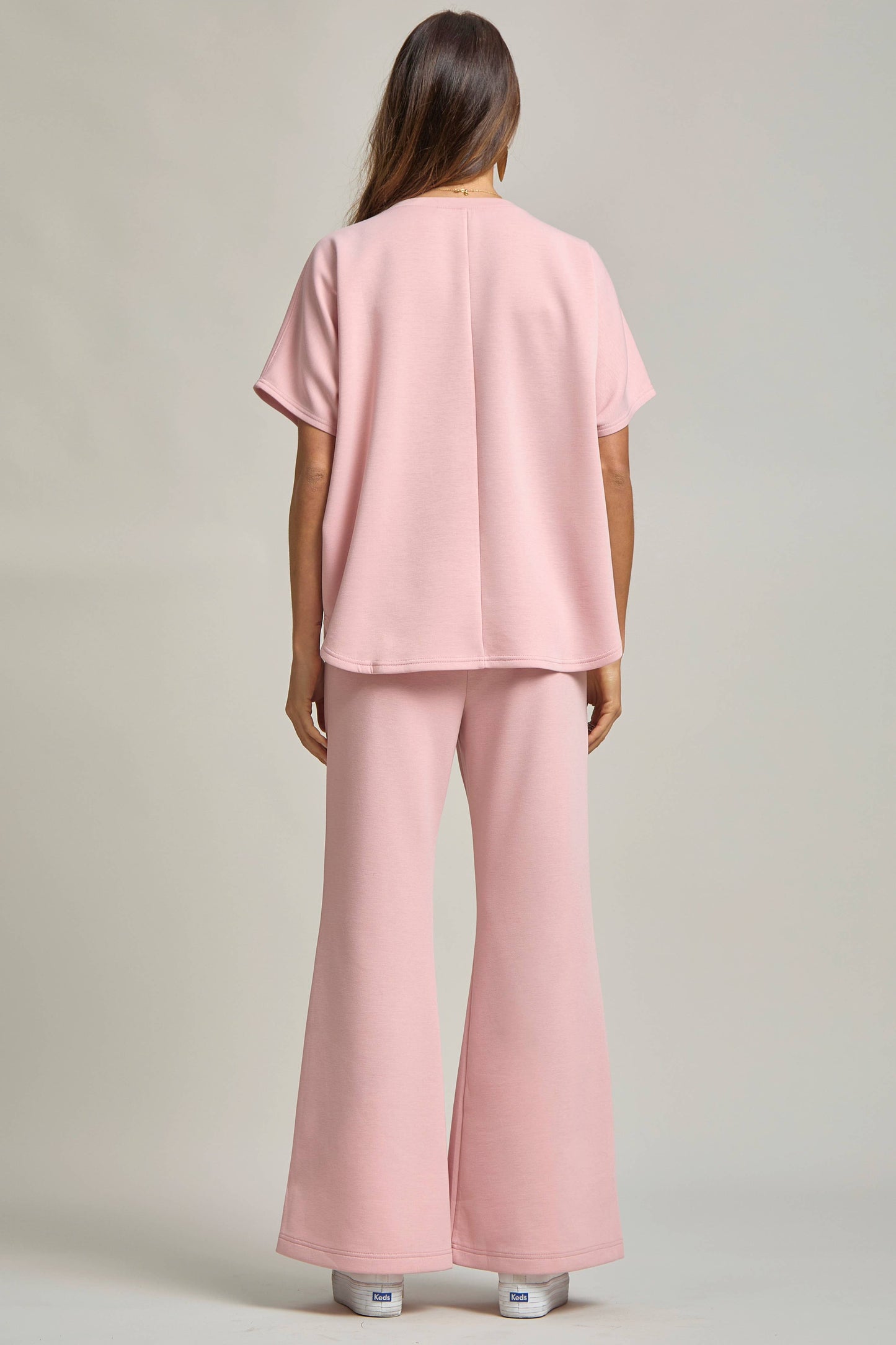 Poncho Top + Bell Bottom Modal Set: Navy / S