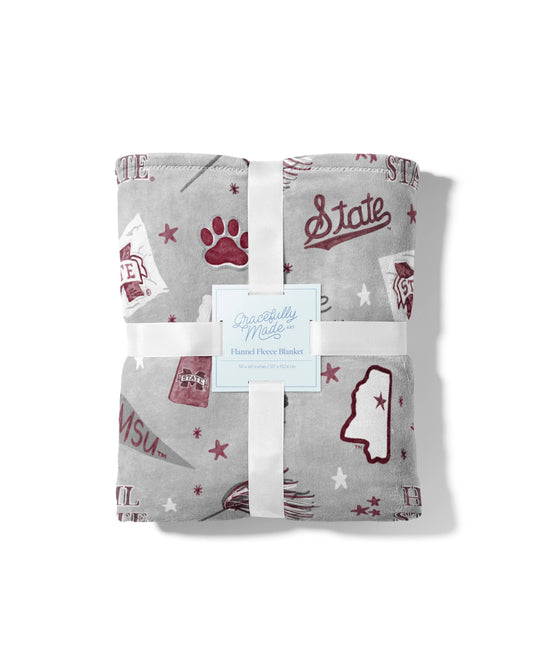 Mississippi State Flannel Fleece Blanket, Collegiate