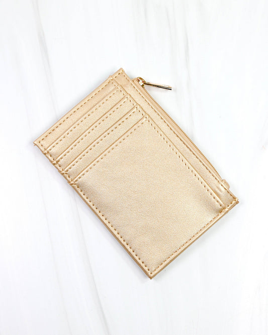 Molly Zip Card Holder GOLD: Default