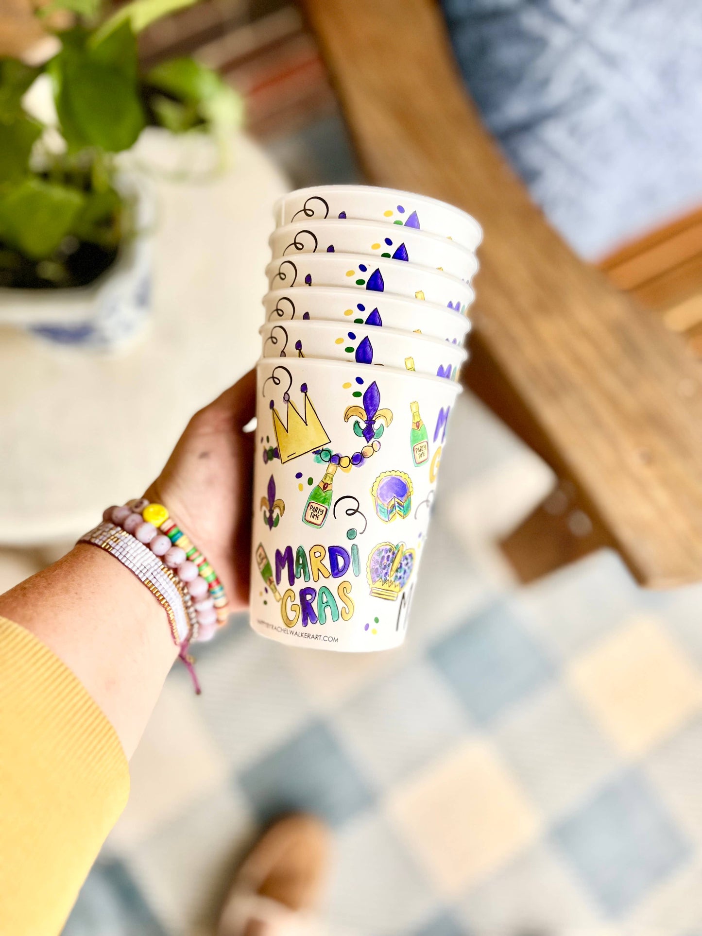 Mardi Gras Reusable Cups, gifts, tailgate, party cups