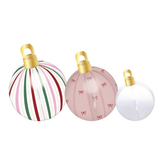 Pink Light Up Inflatable Ornaments