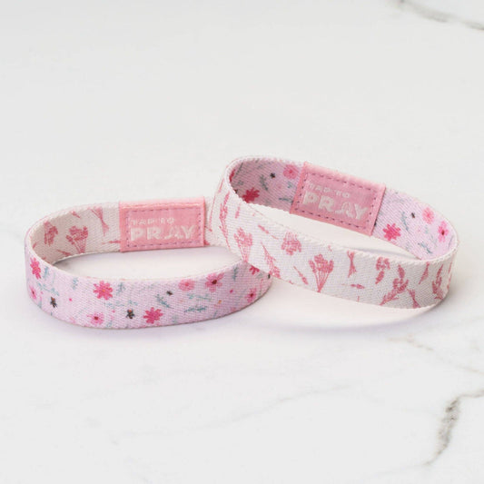 Tap To Pray® Wristband –  Meadows - Pink: Extra Small