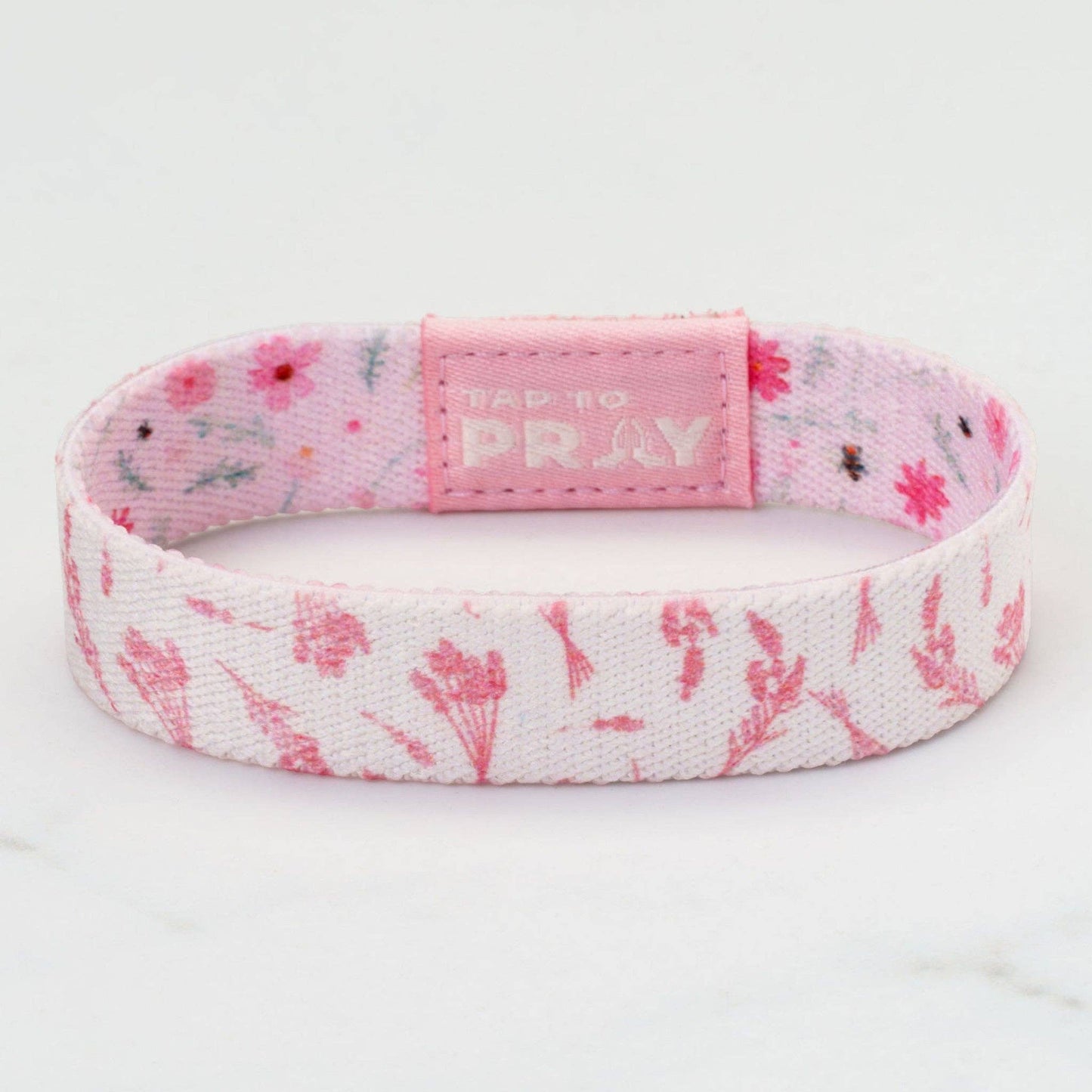 Tap To Pray® Wristband –  Meadows - Pink: Medium