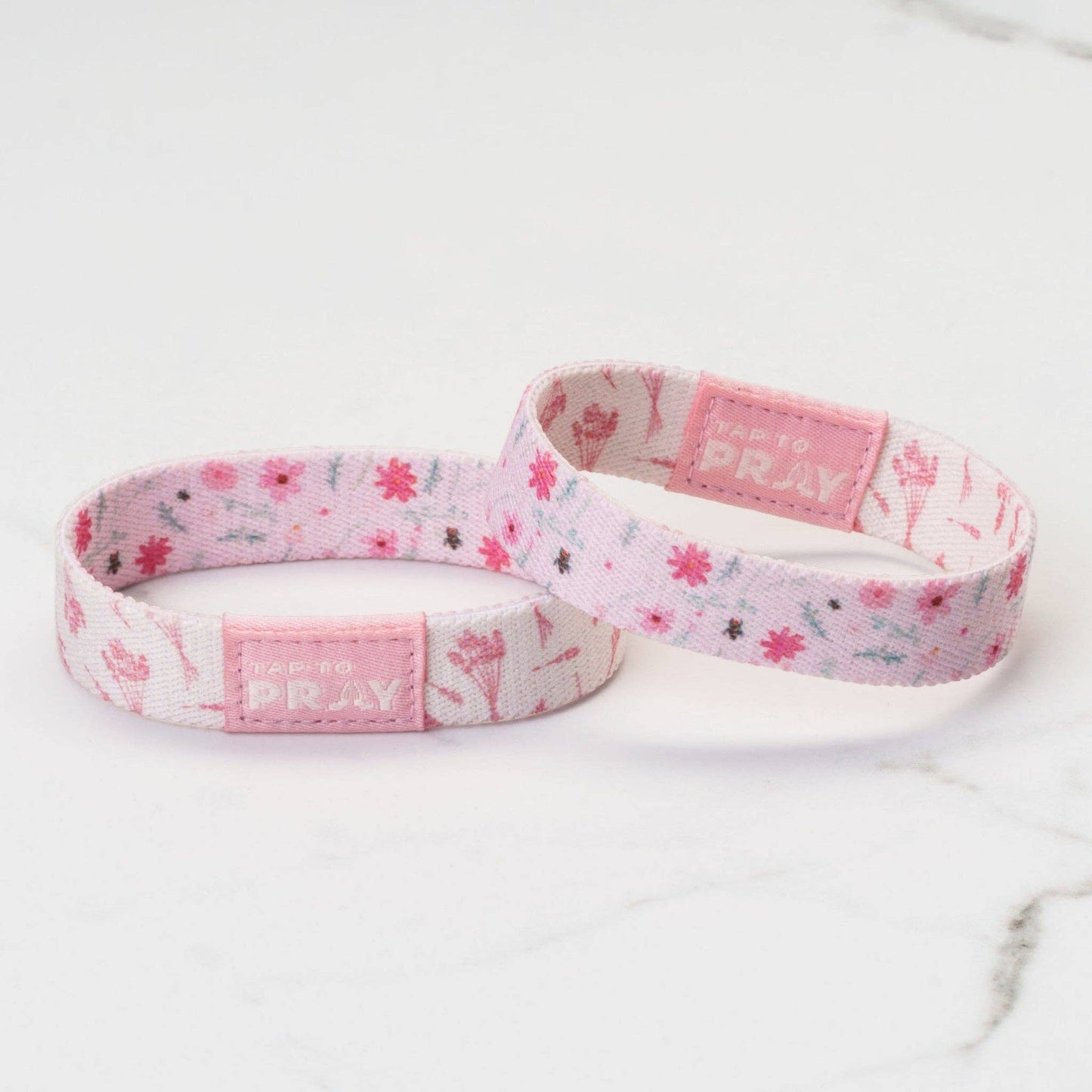 Tap To Pray® Wristband –  Meadows - Pink: Small