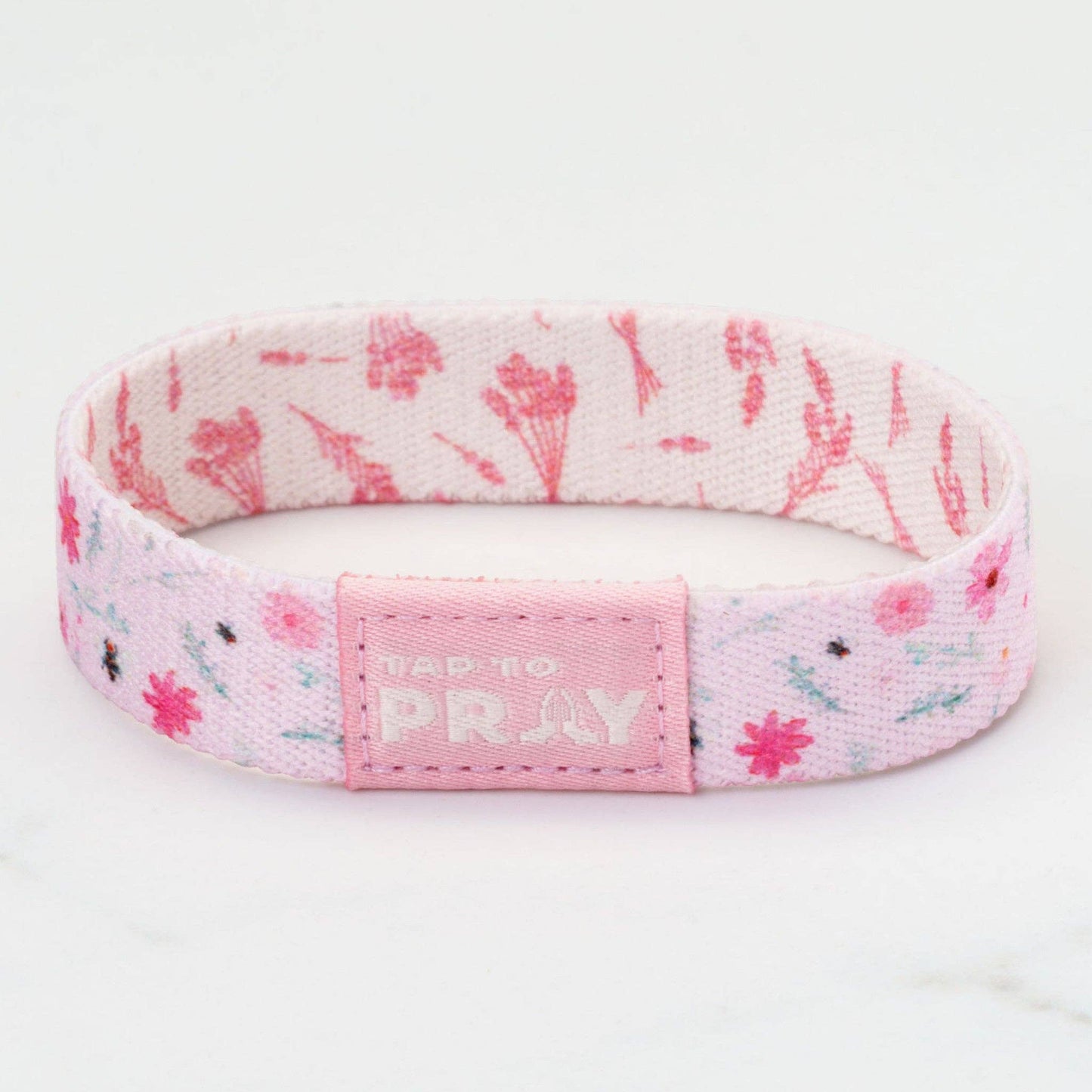 Tap To Pray® Wristband –  Meadows - Pink: Small