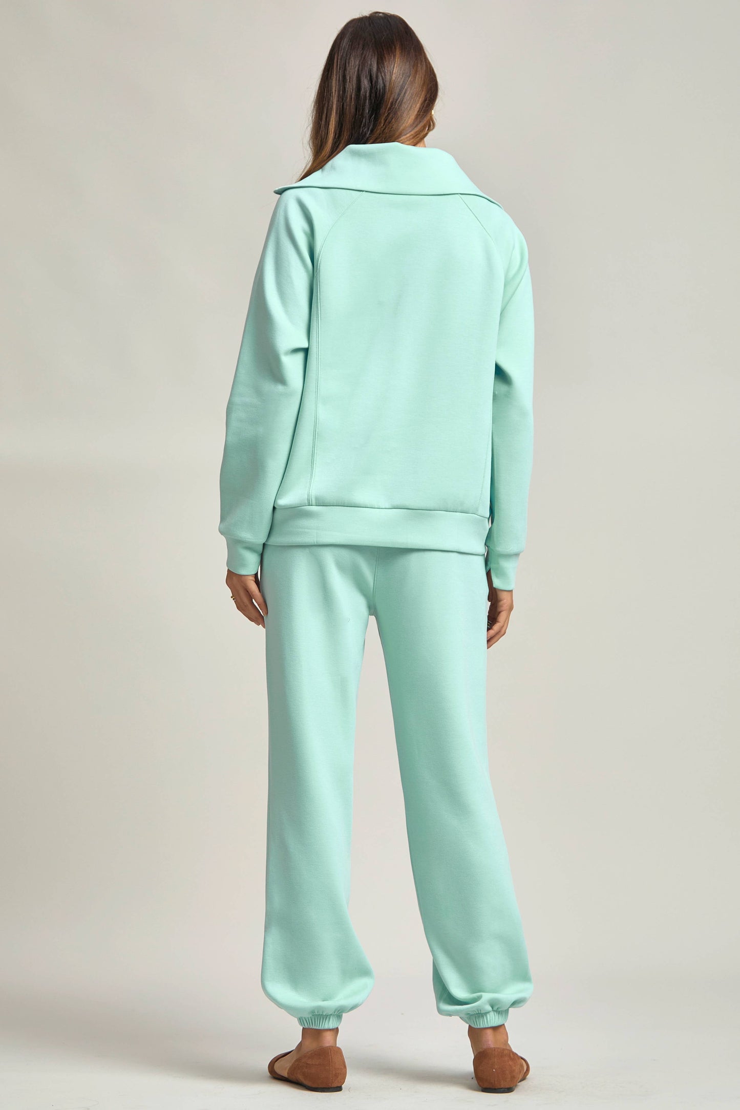 Quarter Zip Pullover + Jogger Modal Travel Set: Lavender / L