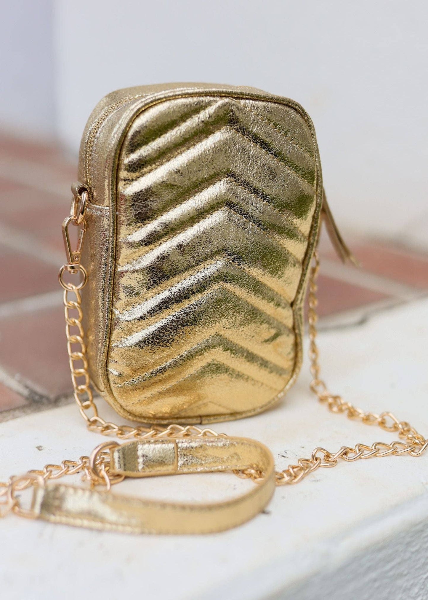 Colton Cell Phone Crossbody SHIMMER GOLD: Default