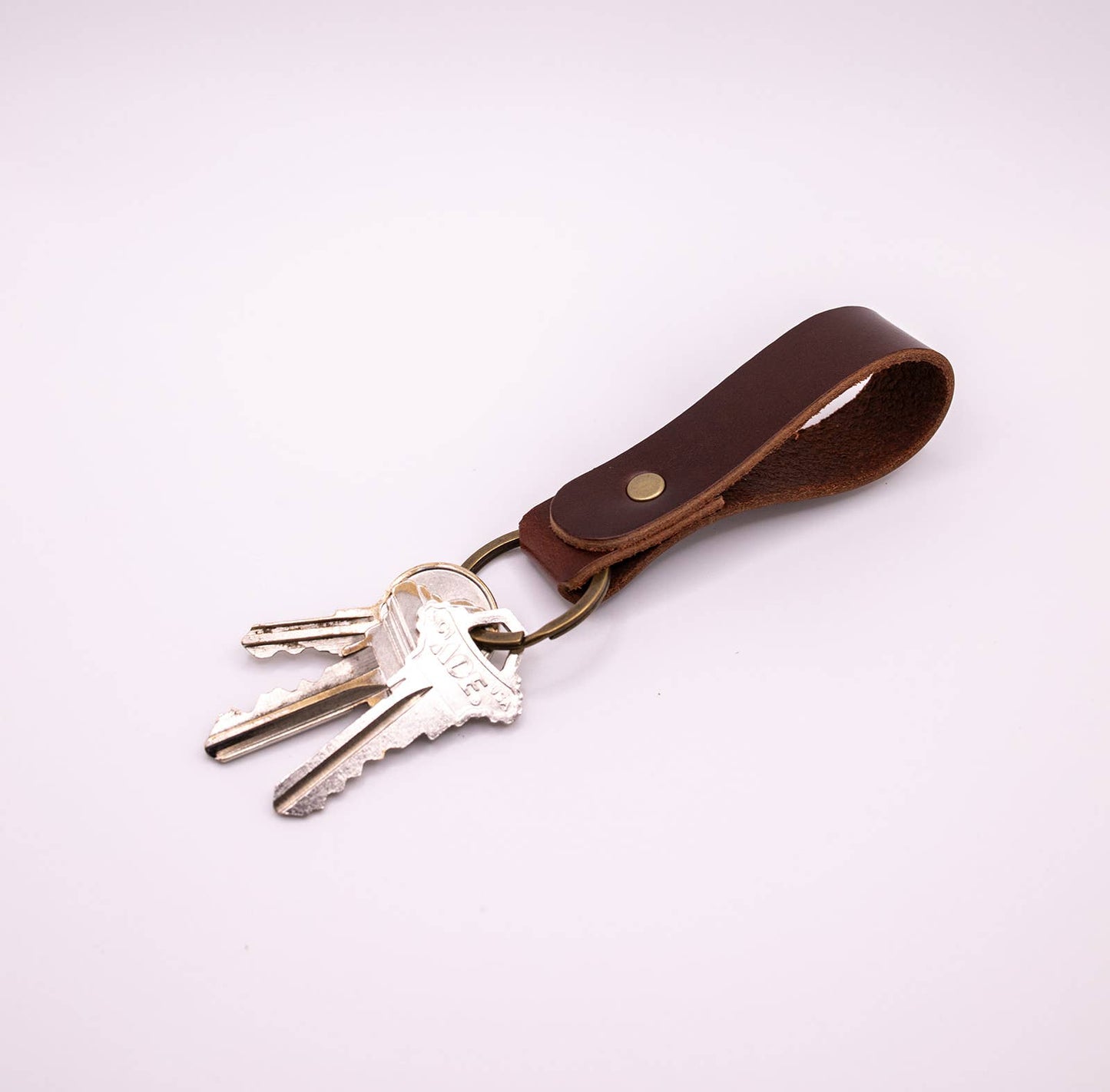 Leather Key Ring - Keychain: Folklore Brown