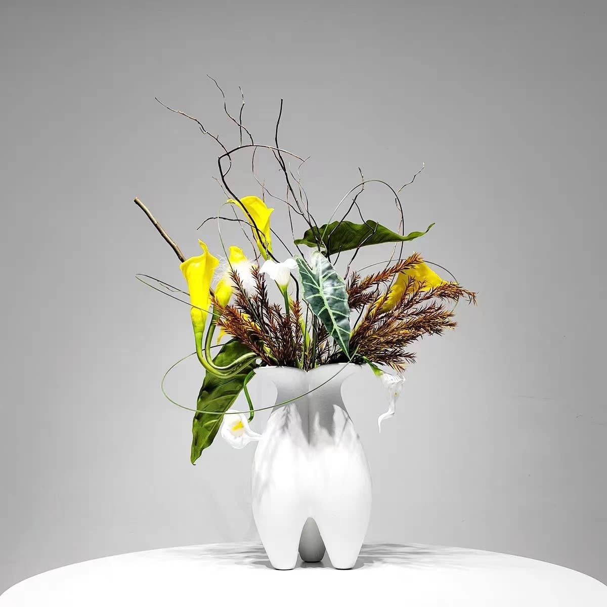 24"Long Premium Lifelike Real Touch Artificial Calla lily: Soft white