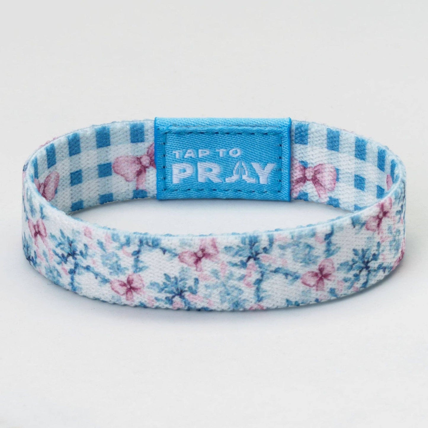 Tap To Pray® Wristband – Blue Belle: Extra Small
