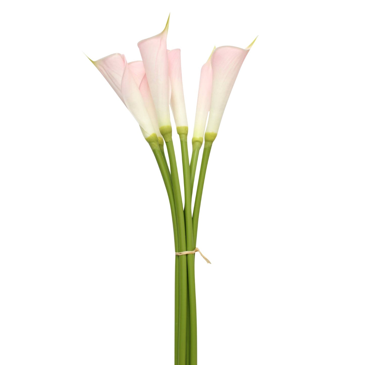 24"Long Premium Lifelike Real Touch Artificial Calla lily: Soft white