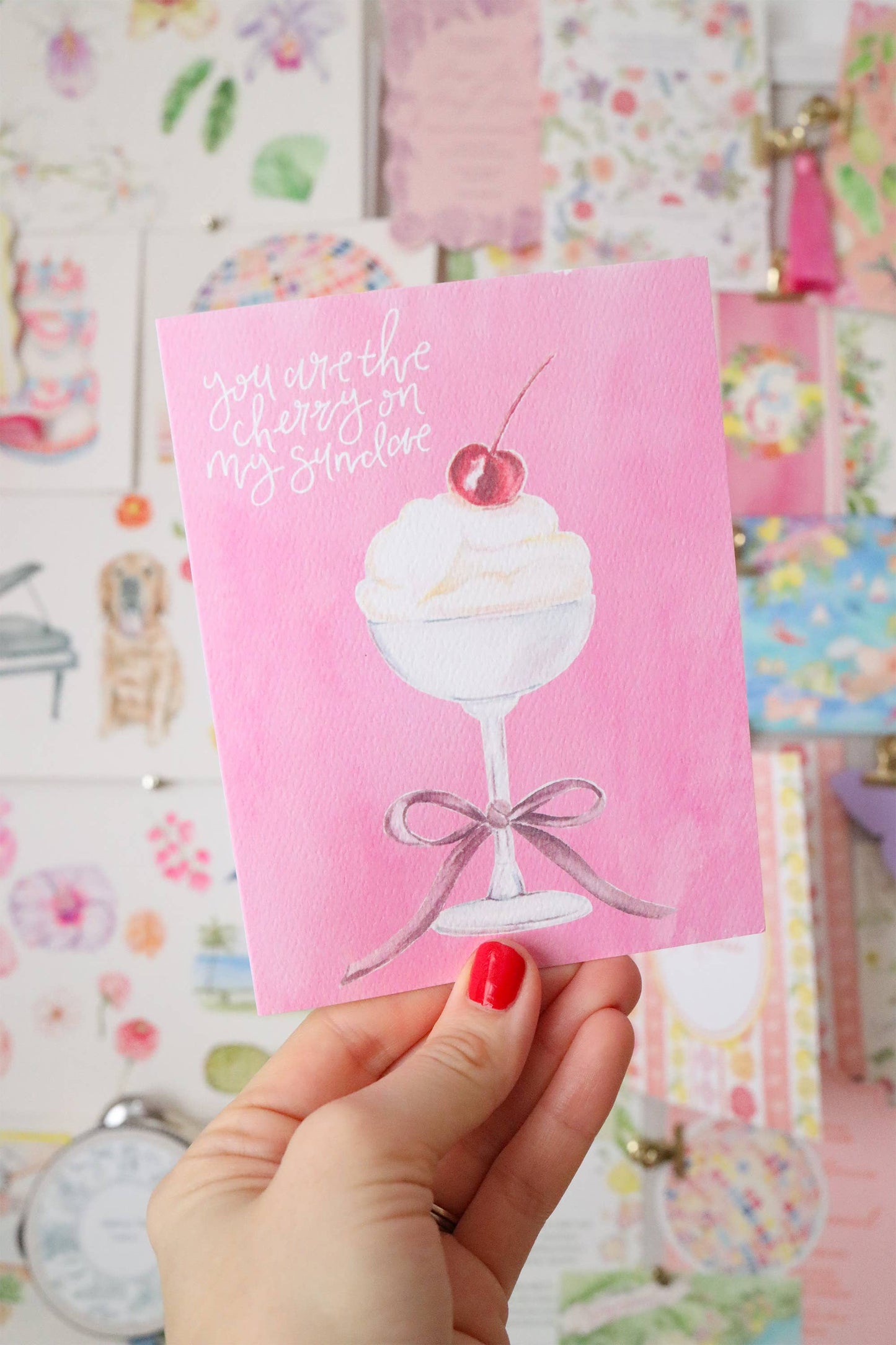 You are the cherry on top of my sundae valentine's day card
