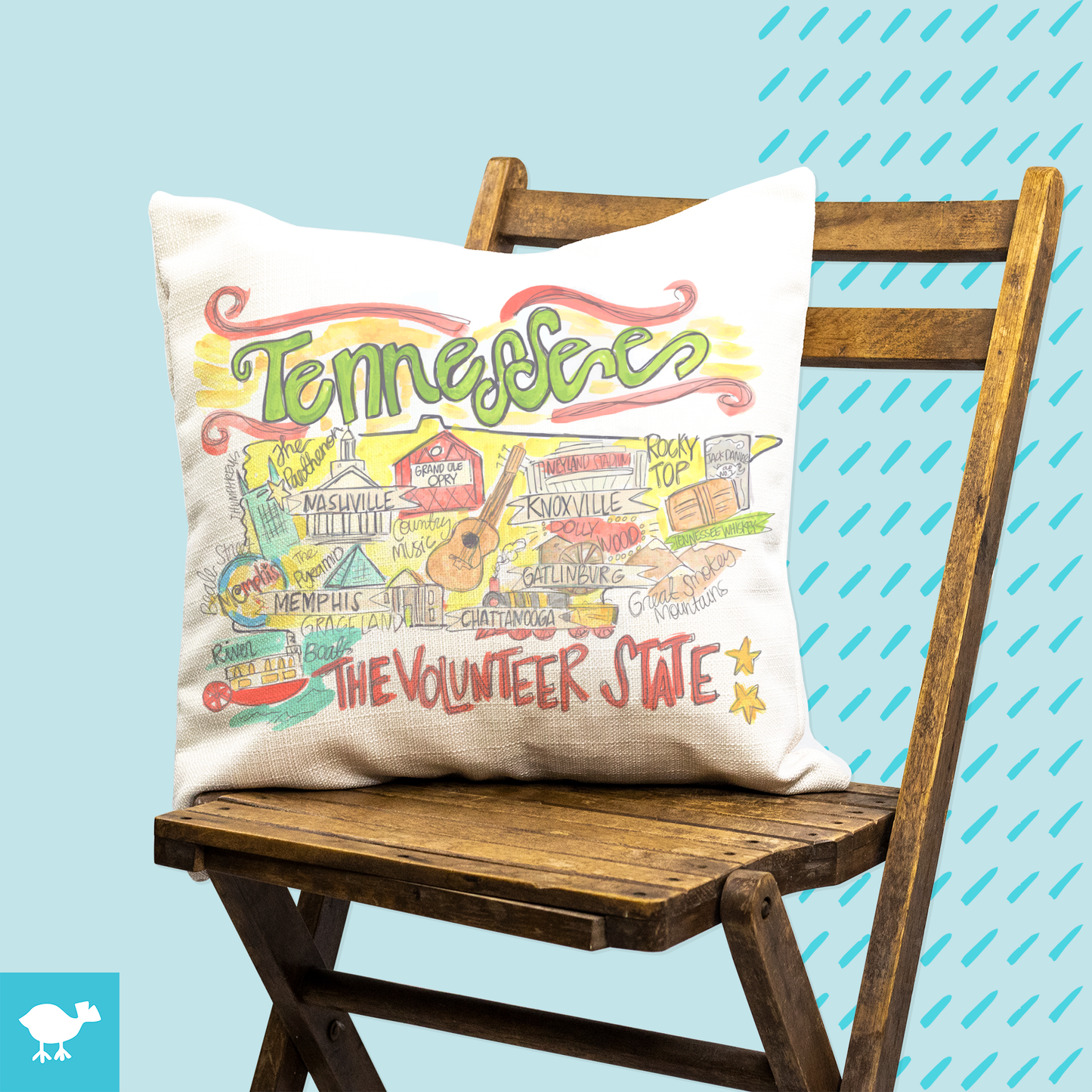 Your State "Roadmap" Pillow: 18"x18" / Pillow