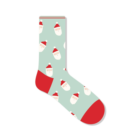WHM1053 -  Whimsy Santa Scatter Santa Socks: Adult Large