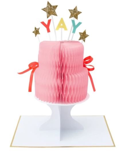 Yay! Cake Stand-Up Card